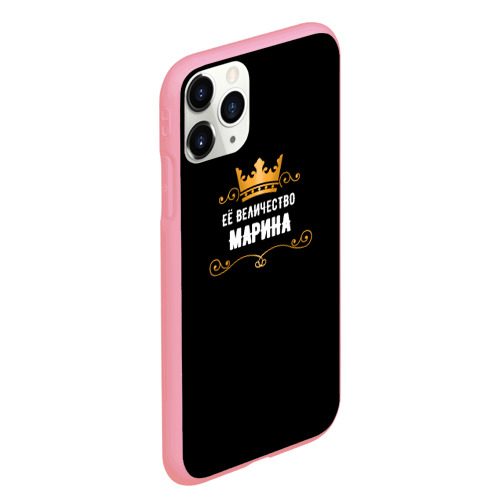 Чехол для iPhone 11 Pro Max матовый Её величество Марина!, цвет баблгам - фото 3