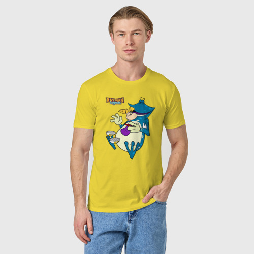 Мужская футболка хлопок Globox and  Rayman, цвет желтый - фото 3
