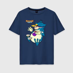 Женская футболка хлопок Oversize Globox and  Rayman