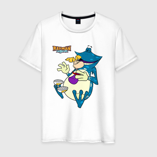Мужская футболка хлопок Globox and  Rayman, цвет белый