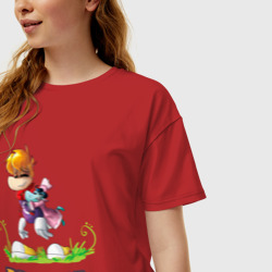 Женская футболка хлопок Oversize Уставший Rayman - фото 2