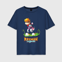 Женская футболка хлопок Oversize Уставший Rayman