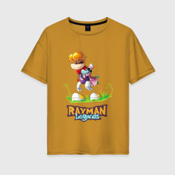 Женская футболка хлопок Oversize Уставший Rayman