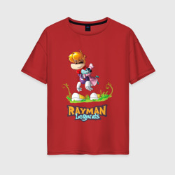 Женская футболка хлопок Oversize Уставший Rayman