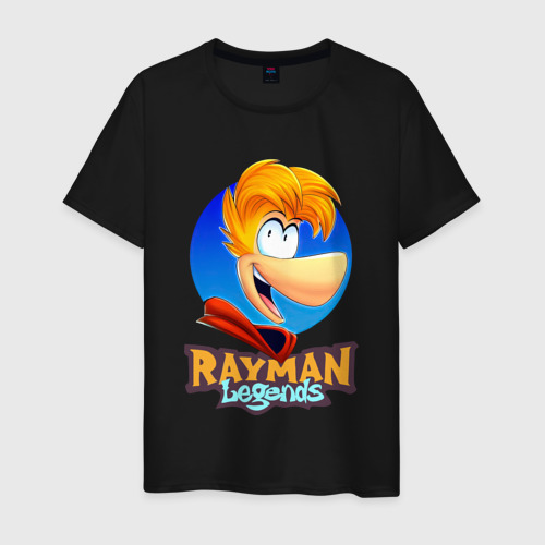 Мужская футболка хлопок Веселый Rayman, цвет черный