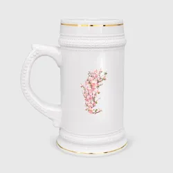 Кружка пивная Весна Цветущая сакура Japan