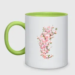 Кружка двухцветная Весна Цветущая сакура Japan