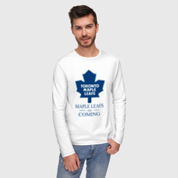 Мужской лонгслив хлопок Toronto Maple Leafs are coming Торонто Мейпл Лифс - фото 2