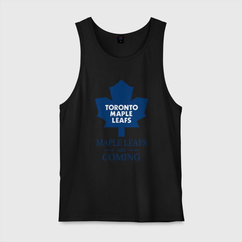 Мужская майка хлопок Toronto Maple Leafs are coming Торонто Мейпл Лифс, цвет черный