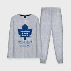 Мужская пижама с лонгсливом хлопок Toronto Maple Leafs are coming Торонто Мейпл Лифс