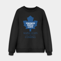 Мужской свитшот oversize без начеса хлопок Toronto Maple Leafs are coming Торонто Мейпл Лифс