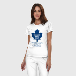 Женская пижама хлопок Toronto Maple Leafs are coming Торонто Мейпл Лифс - фото 2