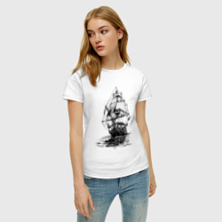 Женская футболка хлопок Pacific ocean Frigate - фото 2