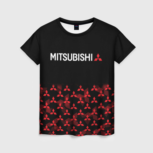 Женская футболка 3D Mitsubishi half pattern, цвет 3D печать