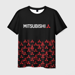 Мужская футболка 3D Mitsubishi half pattern