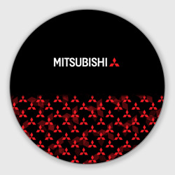Круглый коврик для мышки Mitsubishi half pattern
