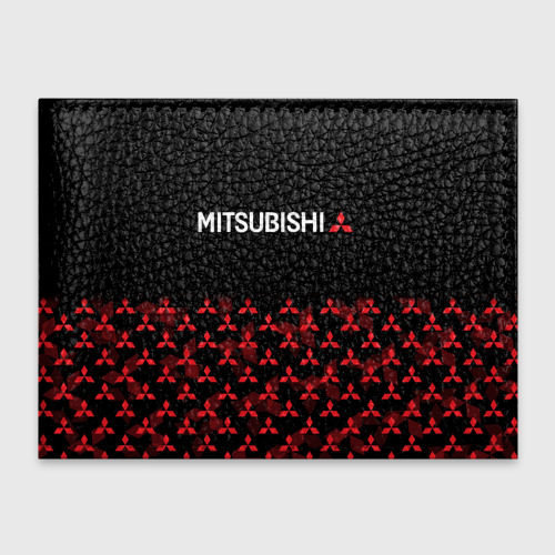 Обложка для студенческого билета Mitsubishi half pattern, цвет зеленый