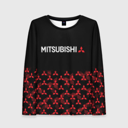 Женский лонгслив 3D Mitsubishi half pattern