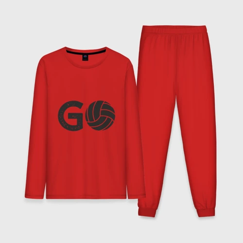 Мужская пижама с лонгсливом хлопок Go Volleyball
