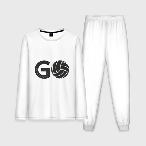 Мужская пижама с лонгсливом хлопок Go Volleyball