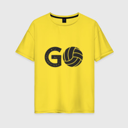 Женская футболка хлопок Oversize Go Volleyball