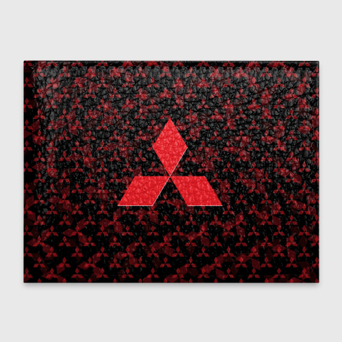 Обложка для студенческого билета Mitsubishi big logo pattern, цвет оранжевый