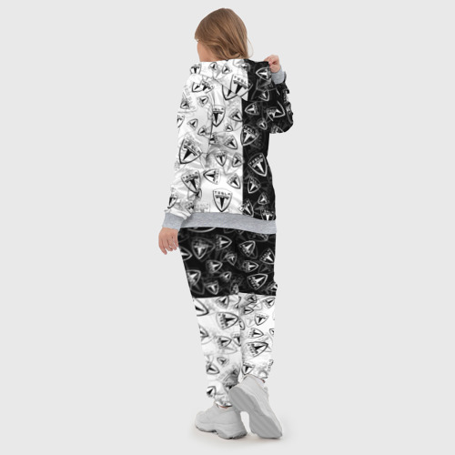 Женский костюм 3D Tesla black and white logo pattern, цвет меланж - фото 6