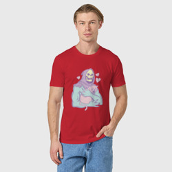 Мужская футболка хлопок Властелины вселенной 2023 сердечки и котики - фото 2