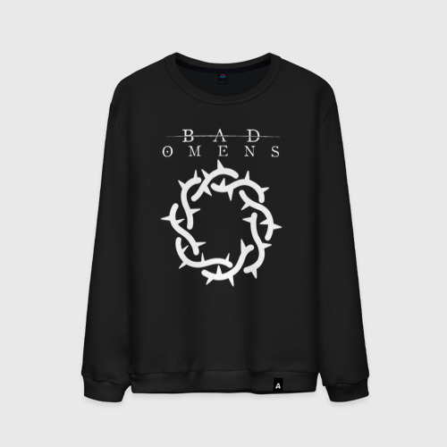 Мужской свитшот хлопок Bad Omens logo, цвет черный