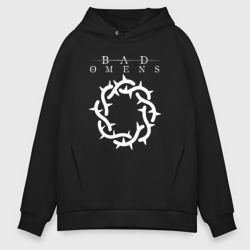 Мужское худи Oversize хлопок Bad Omens logo