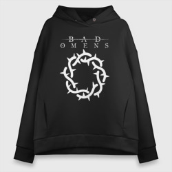 Женское худи Oversize хлопок Bad Omens logo