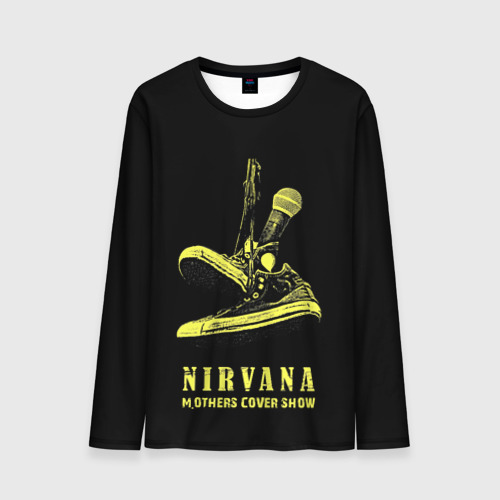 Мужской лонгслив 3D Nirvana Нирвана, цвет 3D печать