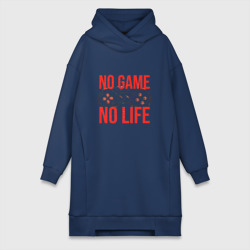 Платье-худи хлопок No game /no life