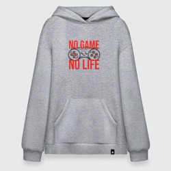 Худи SuperOversize хлопок No game /no life