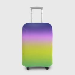 Чехол для чемодана 3D Разноцветный градиентный узор зелено-фиолетовый