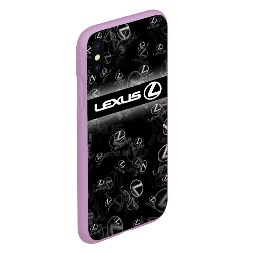 Чехол для iPhone XS Max матовый Lexus sport pattern, цвет сиреневый - фото 3