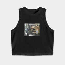 Женская укороченная майка-топ хлопок Капибара работает Воркинг