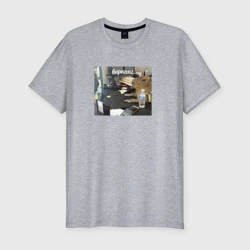 Мужская футболка хлопок Slim Капибара работает Воркинг