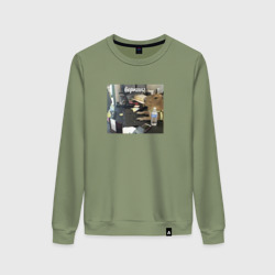 Женский свитшот хлопок Капибара работает Воркинг