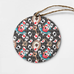 Деревянная игрушка круг Алиса в стране чудес - карты и время