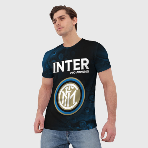 Мужская футболка 3D Inter Pro Football Разводы, цвет 3D печать - фото 3