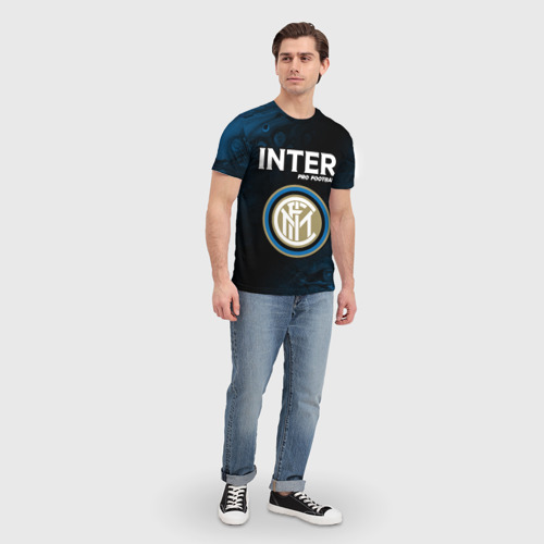 Мужская футболка 3D Inter Pro Football Разводы, цвет 3D печать - фото 5