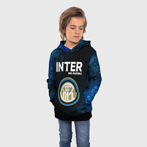 Детская толстовка 3D Inter Pro Football Разводы, цвет черный - фото 3