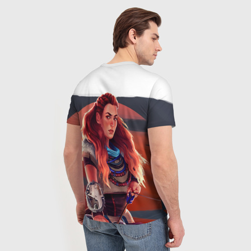 Мужская футболка 3D Aloy | Horizon, цвет 3D печать - фото 4