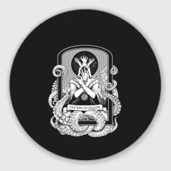 Круглый коврик для мышки Король в жёлтом