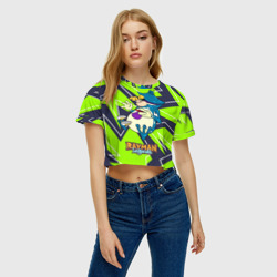Женская футболка Crop-top 3D Rayman and globox - фото 2