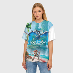 Женская футболка oversize 3D Horizon Запретный Запад Элой - фото 2