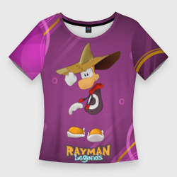 Женская футболка 3D Slim Рэйман  в шляпе