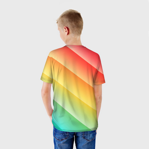 Детская футболка 3D Rayman globox радуга, цвет 3D печать - фото 4