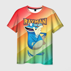 Мужская футболка 3D Rayman globox радуга